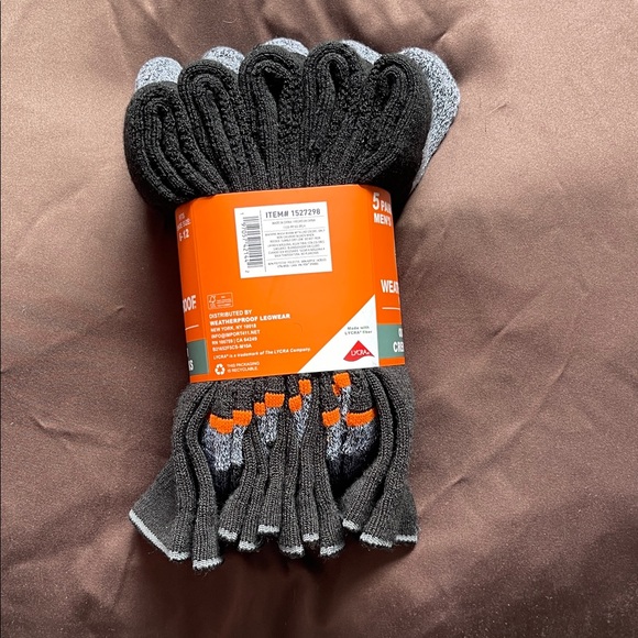 *NEW* Weatherproof Men's Outdoor Crew Socks - Black and Gray - Picture 4 of 5